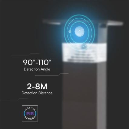 LED-aurinkolamppu anturilla LED/2,5W/3,7V IP54 3000K 2200 mAh