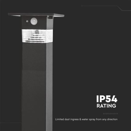 LED-aurinkolamppu anturilla LED/2,5W/3,7V IP54 3000K