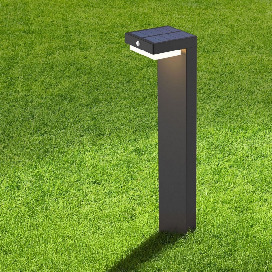 LED-aurinkolamppu anturilla MALI LED/4,5W/3,7V 2000 mAh IP44 musta