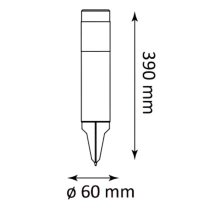 LED-aurinkolamppu BART LED/1,2V 150 mAh IP44