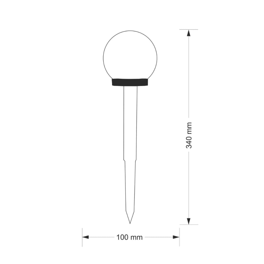 LED-aurinkolamppu KULA LED/1,2V IP44