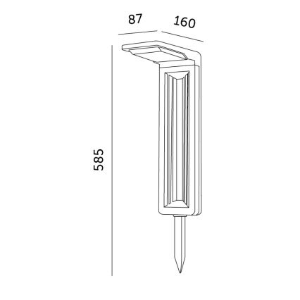 LED-aurinkolamppu LED/0,2W/3,7V 6500K IP44