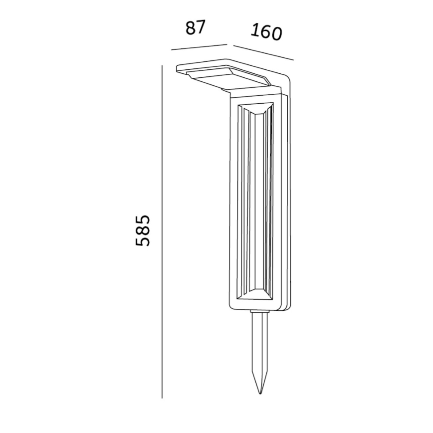 LED-aurinkolamppu LED/0,2W/3,7V 6500K IP44