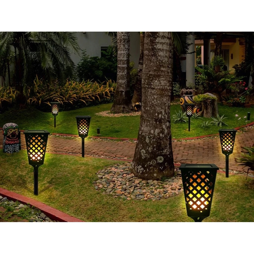 LED-aurinkolamppu LED/0,6W/5,5V IP65 107 cm musta