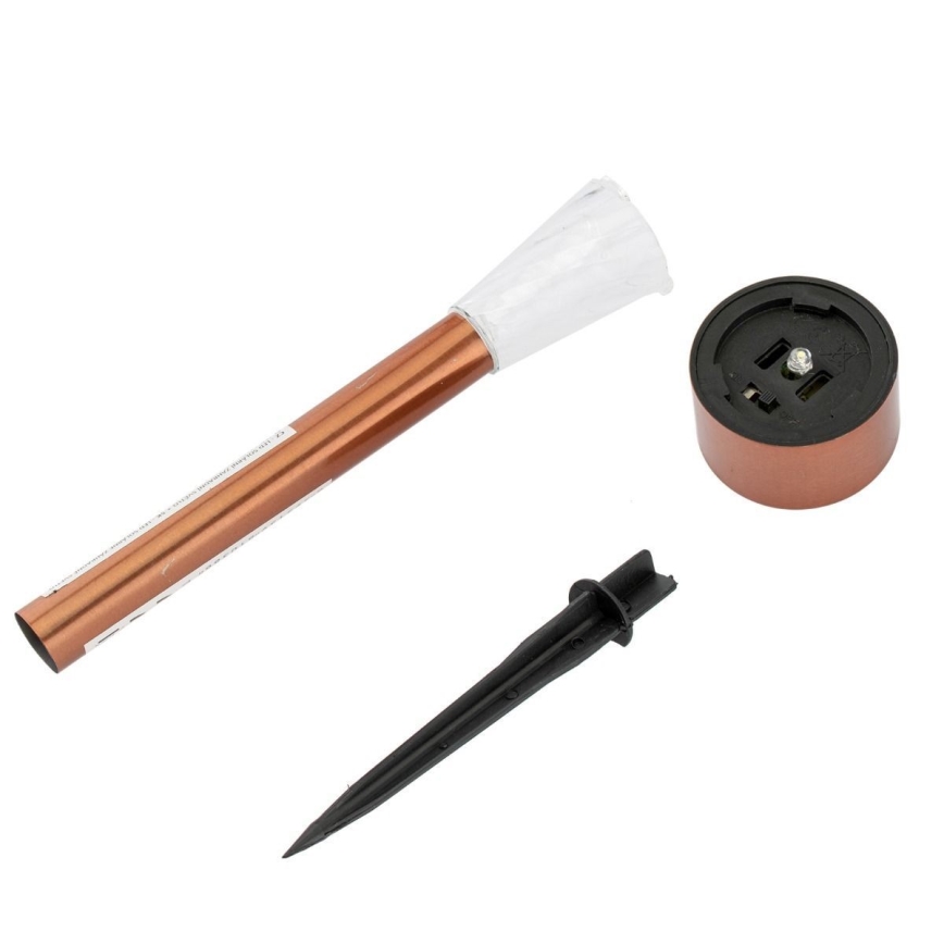 LED-aurinkolamppu LED/2V 40 mAh IP44 kupari