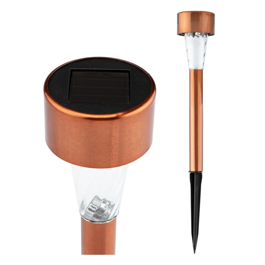 LED-aurinkolamppu LED/2V 40 mAh IP44 kupari