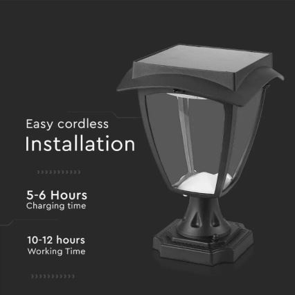 LED-aurinkolamppu LED/2W/3,7V 3000/6000K IP65
