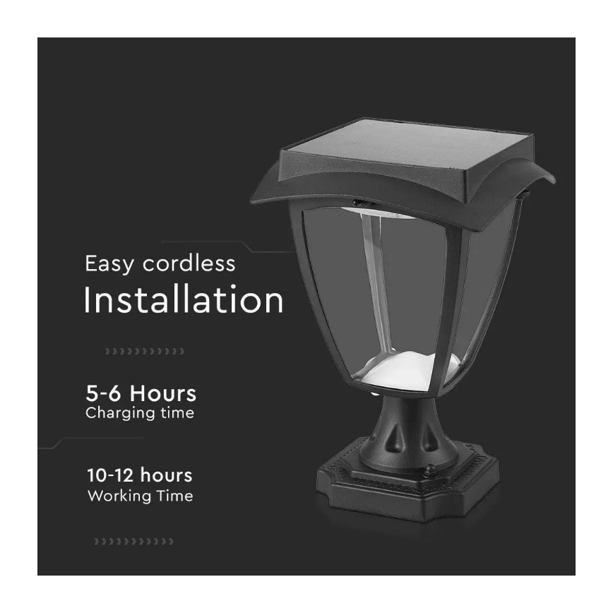 LED-aurinkolamppu LED/2W/3,7V 3000/6000K IP65