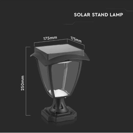 LED-aurinkolamppu LED/2W/3,7V 3000/6000K IP65
