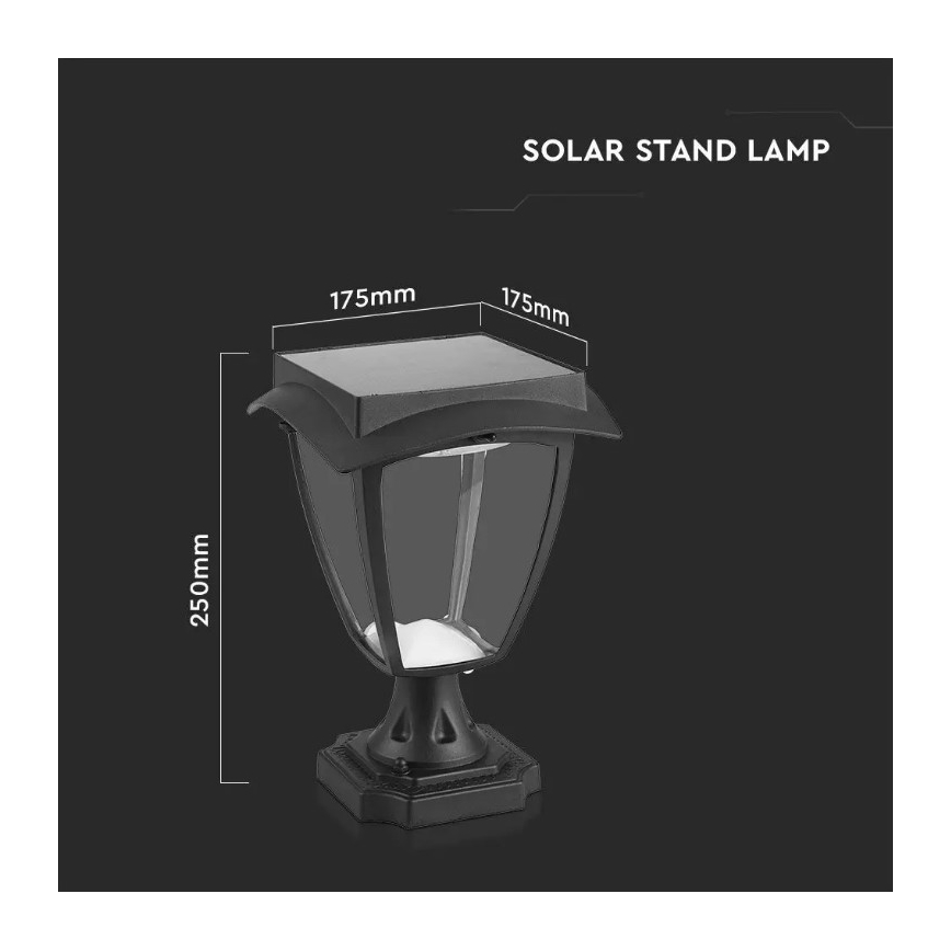 LED-aurinkolamppu LED/2W/3,7V 3000/6000K IP65