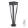 LED-aurinkolamppu LED/2W/3,7V IP65 3000K 2600 mAh musta + kauko-ohjaus