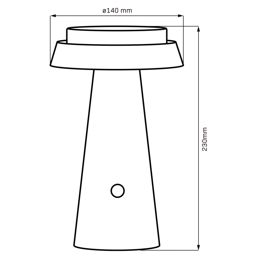 LED Himmennettävä kosketus aurinko lamppu MARAKESZ LED/3,7V USB 3600 mAh 1800/2700/3000K IP54 harmaa