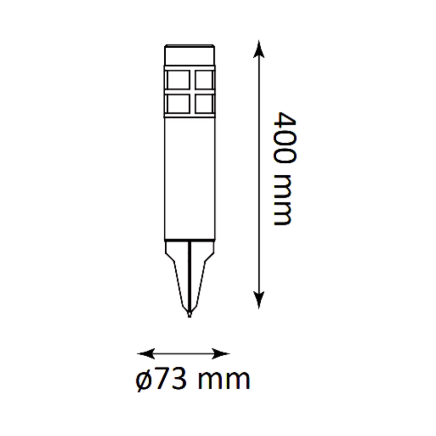 LED-aurinkolamppu MARK LED/1,2V 200 mAh IP44