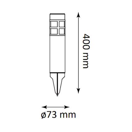 LED-aurinkolamppu MARK LED/1,2V IP44