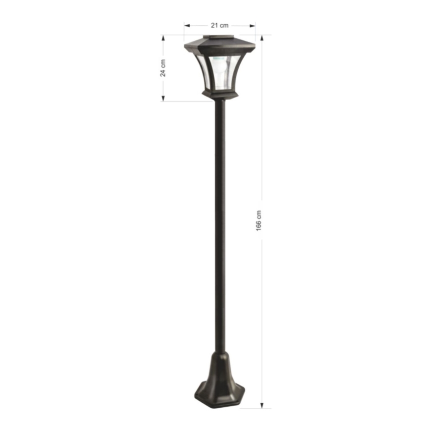 LED Aurinkokenno ulkolamppu LED/1,2V IP44 musta
