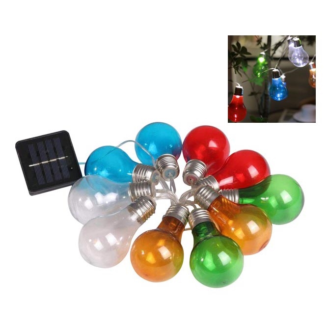 LED-aurinkopaneeli ketju PARTY 10xLED / 1,2V IP44