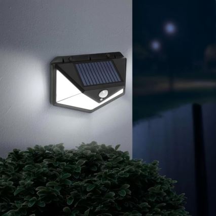 LED Aurinkopaneeli seinäalaisin anturilla LED/5W/5,5V IP65