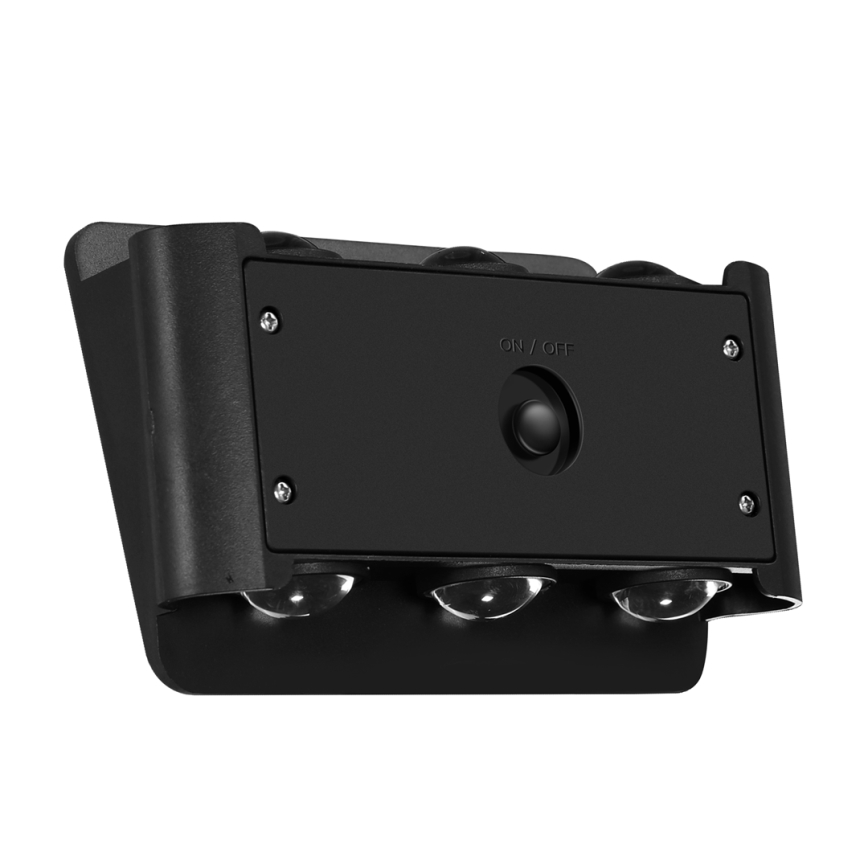 LED aurinkoseinävalaisin ALF LED/4W/3,2V 3000K IP54 musta