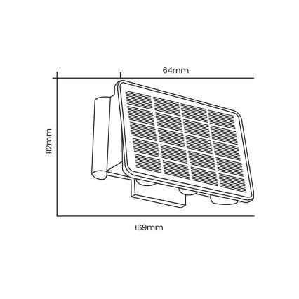 LED aurinkoseinävalaisin ALF LED/4W/3,2V 3000K IP54 musta