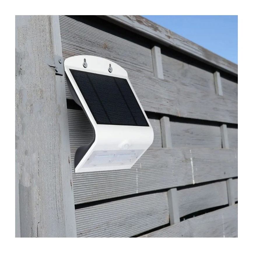 LED aurinkokäyttöinen seinävalaisin sensorilla LED/3W/3,7V 3000/4000K IP65 2000 mAh valkoinen