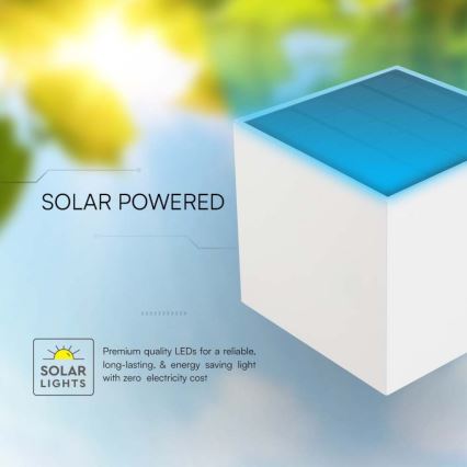 LED aurinkokäyttöinen seinävalaisin anturilla LED/3W/3,7V IP65 4000K 2600 mAh valkoinen
