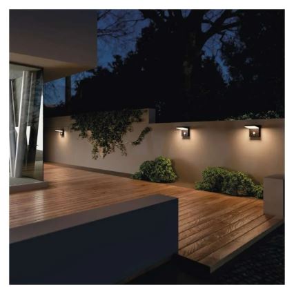 LED aurinkokäyttöinen seinävalaisin sensorilla LED/4,4W/3,7V 2200 mAh IP44