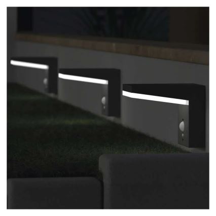 LED aurinkokäyttöinen seinävalaisin sensorilla LED/4,4W/3,7V 2200 mAh IP44