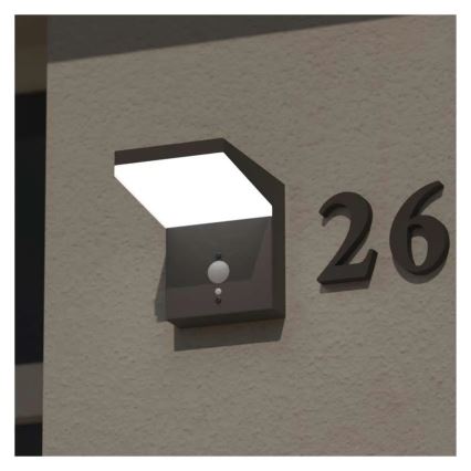 LED aurinkokäyttöinen seinävalaisin sensorilla LED/4,4W/3,7V 2200 mAh IP44