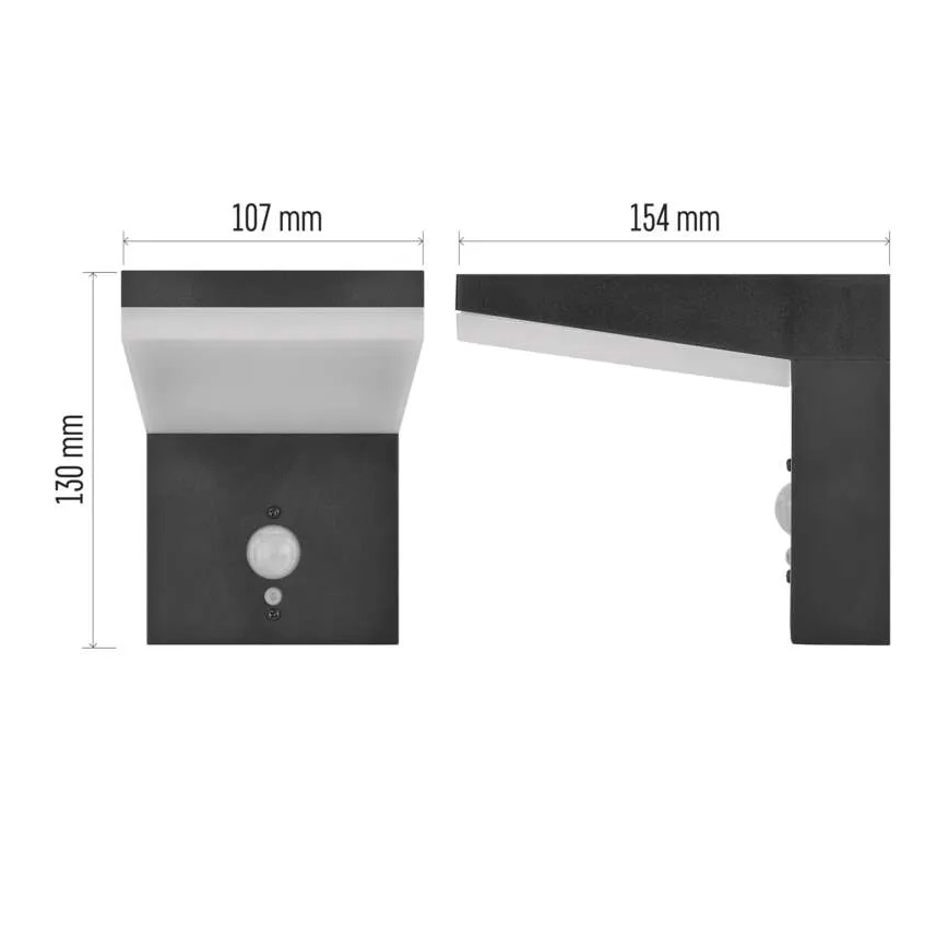 LED aurinkokäyttöinen seinävalaisin sensorilla LED/4,4W/3,7V 2200 mAh IP44