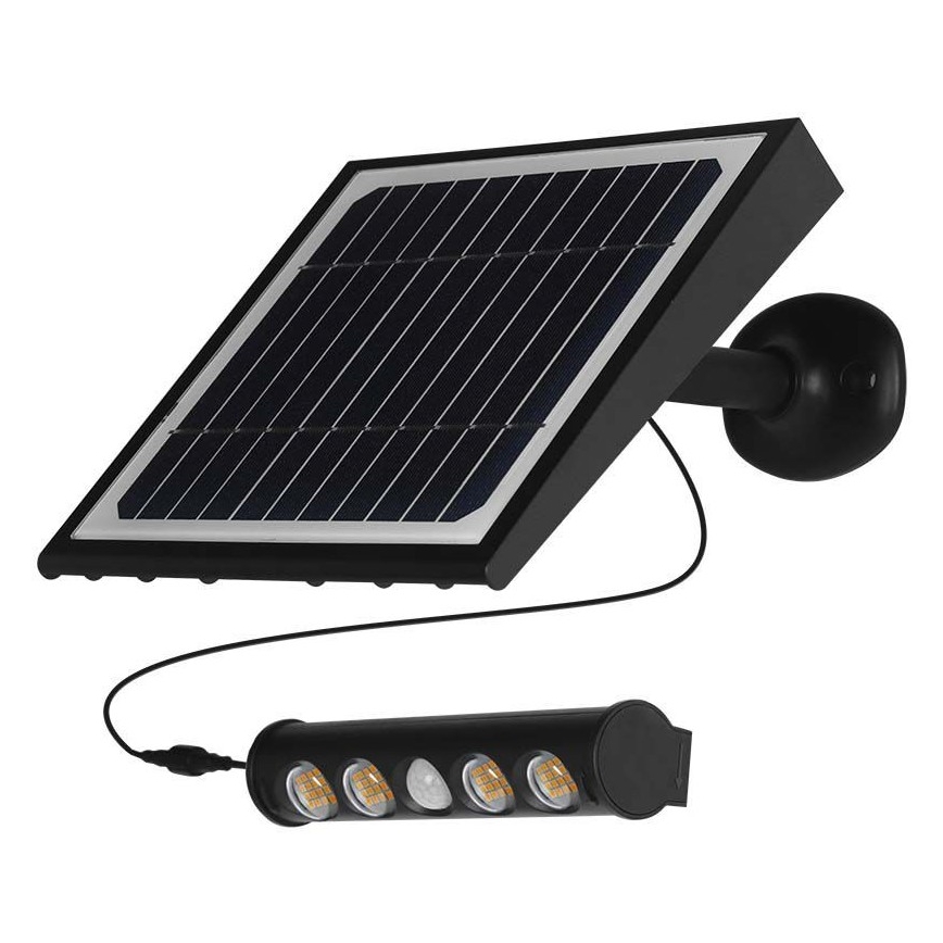 LED aurinkoseinävalaisin anturilla LED/8W/3,7V IP65 4000K