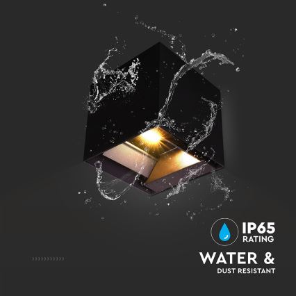 LED aurinkokäyttöinen seinävalaisin sensorilla LED/9W/3,7V 3000/4000/5000K 2600 mAh IP65 musta