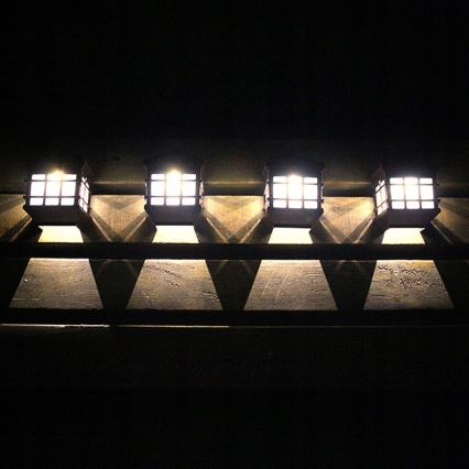 LED aurinkoseinävalaisin hämärätunnistimella LED/2V 70 mAh IP44