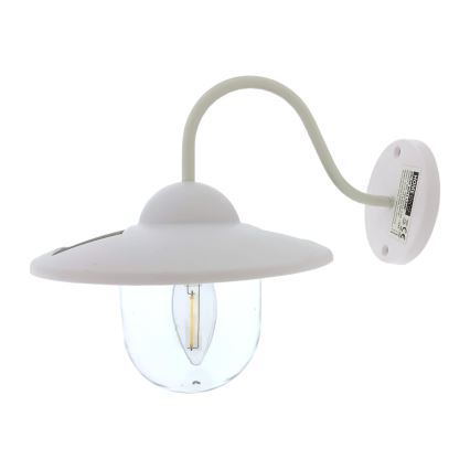 LED aurinkokäyttöinen seinävalaisin LED/0,5W/1,2V 600 mAh IP44 valkoinen