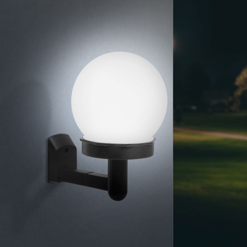 LED aurinkoseinävalaisin LED/1,2V 40mAh IP44 musta