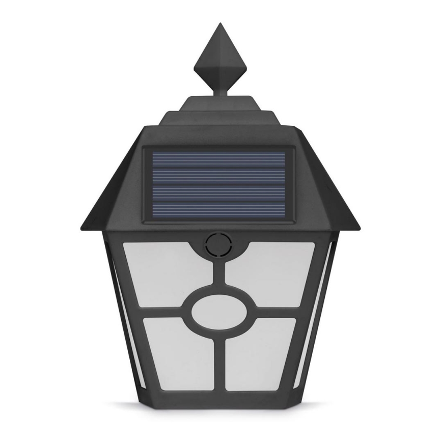 LED aurinkoseinävalaisin LED/1,2V 600mAh IP44 musta
