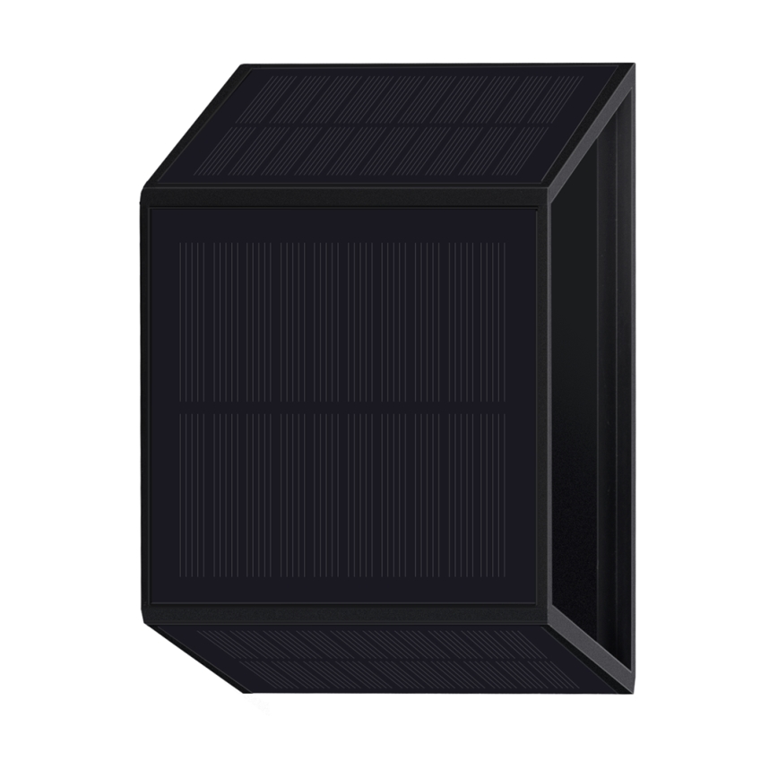 LED Aurinkoseinävalaisin WINGS LED/2W/3,2V 3000K IP54 musta
