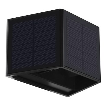 LED Aurinkoseinävalaisin WINGS LED/2W/3,2V 6000K IP54 musta