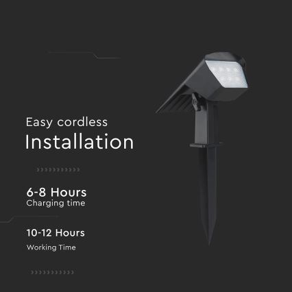 LED aurinkovalaisin 2-in-1 LED/1,3W/3,7V 3000/4000/6400K IP65 1200 mAh