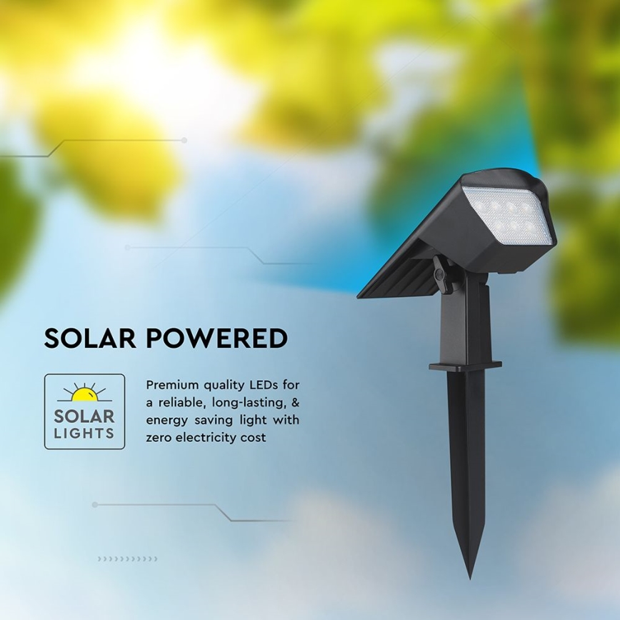 LED aurinkovalaisin 2-in-1 LED/1,3W/3,7V 3000/4000/6400K IP65 1200 mAh