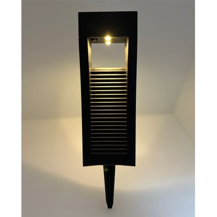 LED Aurinkovalaisin 2xLED/1,2V 200 mAh IP44 musta