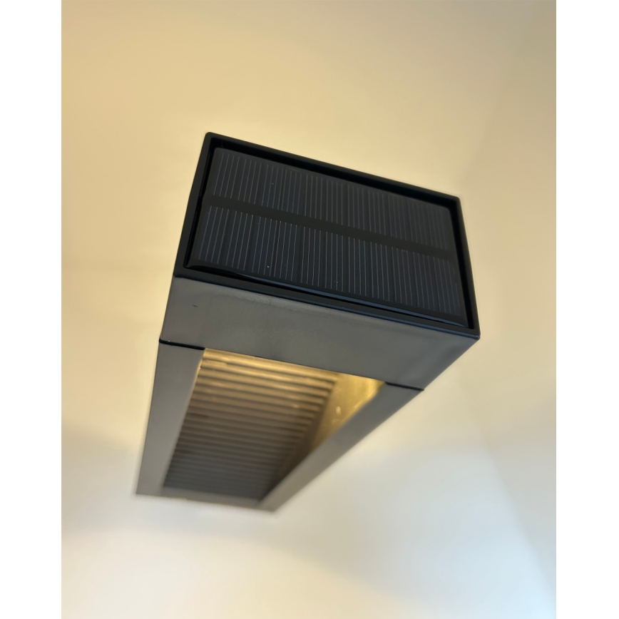 LED Aurinkovalaisin 2xLED/1,2V 200 mAh IP44 musta