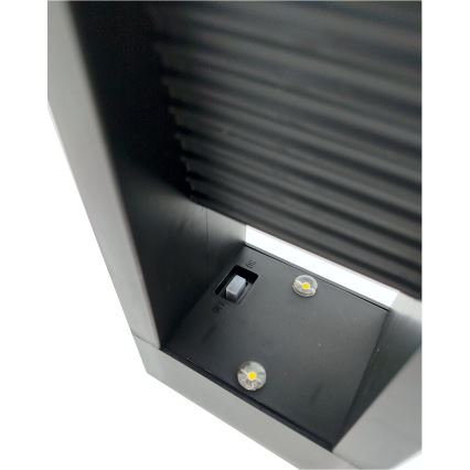 LED Aurinkovalaisin 2xLED/1,2V 200 mAh IP44 musta