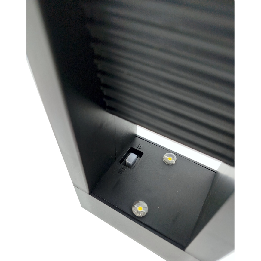 LED Aurinkovalaisin 2xLED/1,2V 200 mAh IP44 musta