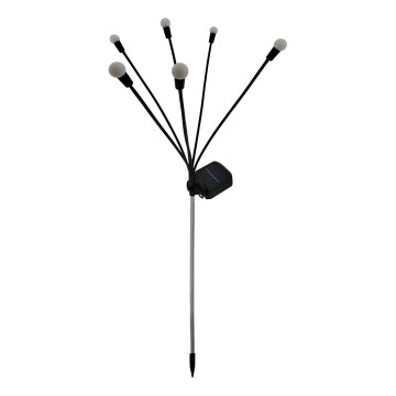 LED-aurinkovalaisin 6 x LED, 1,2 V, 300 mAh, IP44, musta