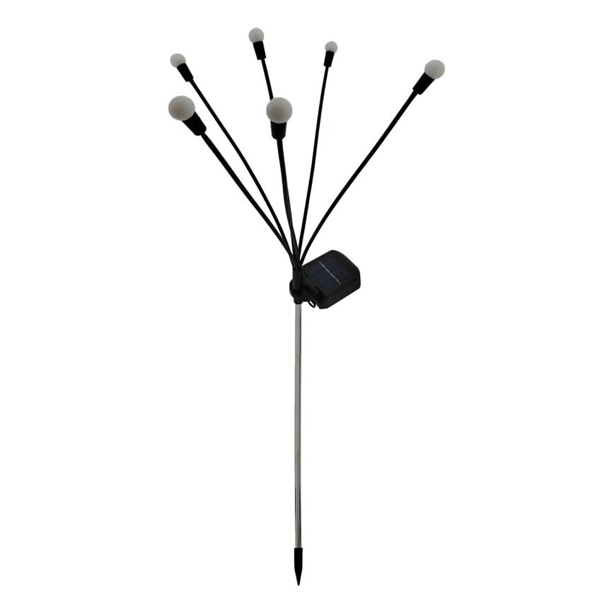LED-aurinkovalaisin 6 x LED, 1,2 V, 300 mAh, IP44, musta