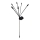 LED-aurinkovalaisin 6 x LED, 1,2 V, 300 mAh, IP44, musta