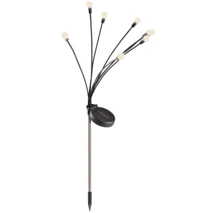 LED aurinkokennovalo FIORINI 8xLED/1,2V 600 mAh IP44 musta