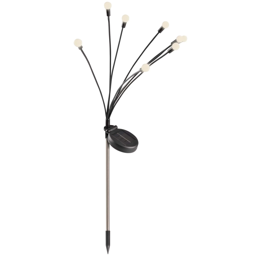 LED aurinkokennovalo FIORINI 8xLED/1,2V 600 mAh IP44 musta