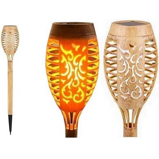 LED-aurinkovalaisin MINISPARK BAMBOO LED/1,8W/5,5V IP44 600 mAh beige