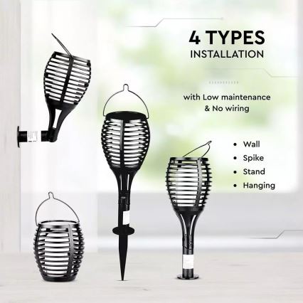 LED-aurinkovalaistus 1xLED/0,45W/3,7V IP44